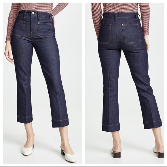 KHAITE Denim - KHAITE Raquel High Rise Straight Leg Cropped Jeans